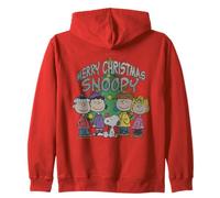 Peanuts Retro Snoopy Charlie Brown Christmas 80s 90s Design Zip Hoodie