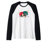 Peanuts Retro Xmas Sally Schroeder Piano Mistletoe Kiss Art Raglan Baseball Tee