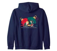 Peanuts Retro Xmas Sally Schroeder Piano Mistletoe Kiss Art Zip Hoodie