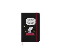 Moleskine Peanuts Lined Notebook, Snoopy Design Notebook with Hard Cover, Bookmark, and Themed Stickers, Size Large 13 x 21 cm