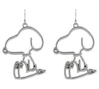 Peanuts Silver Plated Hollow Snoopy Drop Earrings