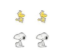 Disney Stud Earring Set – Snoopy & Woodstock SF00851SL.PH – Contemporary, Brass Plated