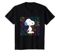 Peanuts - Smile Rainbow Snoopy T-Shirt, Youth, Black, 3T