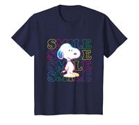 Peanuts - Smile Rainbow Snoopy T-Shirt, Youth, Navy Blue, 2T