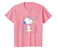 Peanuts - Smile Rainbow Snoopy T-Shirt, Youth, Pink, 4T