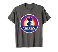 Peanuts Snoopy 1969 First Beagle On The Moon Sunset T-Shirt, Men, Asphalt Grey, X-Large
