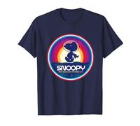 Peanuts Snoopy 1969 First Beagle On The Moon Sunset T-Shirt, Men, Navy Blue, X-Large