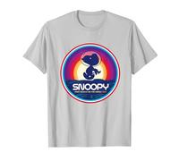 Peanuts Snoopy 1969 First Beagle On The Moon Sunset T-Shirt, Men, Silver Grey, XX-Large