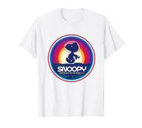 Peanuts Snoopy 1969 First Beagle On The Moon Sunset T-Shirt, Men, White, 6X-Large