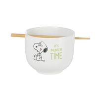 Peanuts Snoopy 6" Munch Ramen Stoneware Noodle Bowl w/Chopsticks