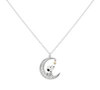 Peanuts Snoopy and Moon Necklace silver coloured Onesize