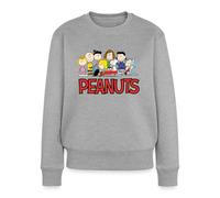 Peanuts Snoopy And The Gang Logo Women’s Premium Sweatshirt Heather Grey