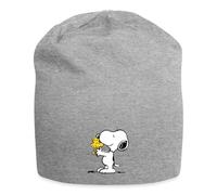 Peanuts Snoopy and Woodstock Beanie Heather Grey