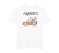 Peanuts Snoopy and Woodstock Cruisin' T-Shirt, Men's Big and Tall, White, 5X Tall