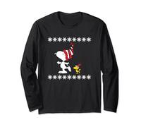 Peanuts Snoopy and Woodstock Holiday Skate Long Sleeve T-Shirt