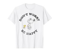 Peanuts Snoopy And Woodstock Running Dont Worry Be Happy T-Shirt