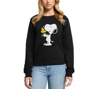 Peanuts Snoopy And Woodstock Women’s Premium Sweatshirt Black