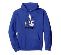 Peanuts - Snoopy and Woodstock's Be Happy Dance Pullover Hoodie, Adult Unisex, Royal Blue, X-Large