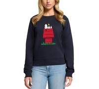 Peanuts Snoopy Asleep On The Doghouse Women’s Premium Sweatshirt Navy