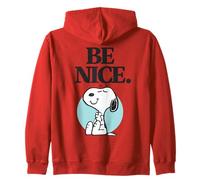 Peanuts Snoopy Be Nice Happy Friendly Beagle Dog Retro Lover Zip Hoodie