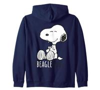Peanuts Snoopy Beagle Hug Dog Best Friend Cuddle Classic Art Zip Hoodie