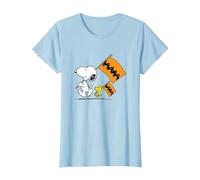 Peanuts - Snoopy Charlie Brown Flags T-Shirt, Women, Baby Blue, X-Small
