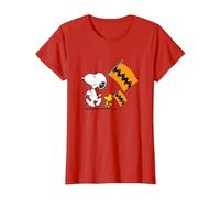 Peanuts - Snoopy Charlie Brown Flags T-Shirt, Women, Red, X-Small