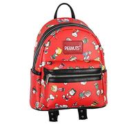 Peanuts Snoopy Charlie Brown Linus Lucy Sally Marcie Toss Print Mini Backpack, Red, One Size, Travel