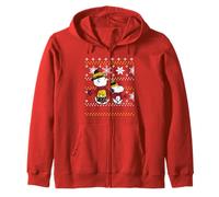 Peanuts Snoopy Charlie Brown Xmas Pattern Christmas Classic Zip Hoodie