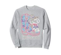 Peanuts Snoopy Cowboy Howdy Glow USA Texas Classic Fun Sweatshirt