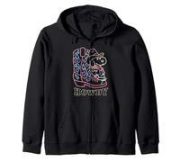 Peanuts Snoopy Cowboy Howdy Glow USA Texas Fun Classic Zip Hoodie