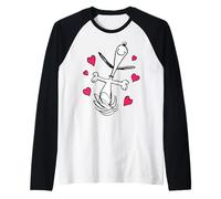 Peanuts - Snoopy Dancing Hearts Raglan Baseball Tee