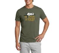 Peanuts Snoopy Did Someoone Say Food Men's T-Shirt Military Green