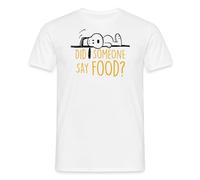 Peanuts Snoopy Did Someoone Say Food Men's T-Shirt White