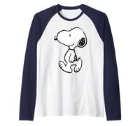 Peanuts Snoopy Dog Walking Fun Friends BFF Classic Happiness Raglan Baseball Tee
