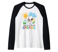 Peanuts Snoopy Easter Spring Cottage Garden Classic Fun 90s Raglan Baseball Tee
