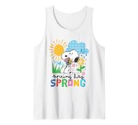 Peanuts Snoopy Easter Spring Cottage Garden Classic Fun 90s Tank Top
