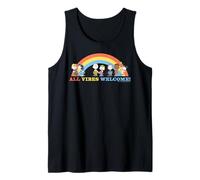Peanuts Snoopy Gang Happy Vibes Welcome Rainbow Friends XOXO Tank Top