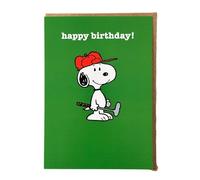 Peanuts Snoopy Golf Golfer Happy Birthday! Greeting Card