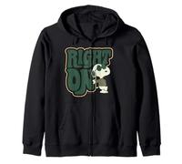 Peanuts Snoopy Groovy 60s Right On Peace Love Music Vintage Zip Hoodie