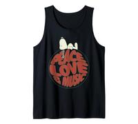 Peanuts Snoopy Groovy Vibes 60s Peace Love Music Fun Vintage Tank Top