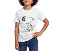 Peanuts Snoopy in A Hurry Teenage T-Shirt White