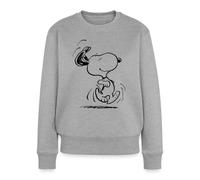 Peanuts Snoopy In A Hurry Women’s Premium Sweatshirt Heather Grey