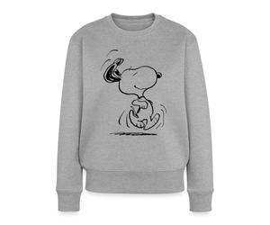 Peanuts Snoopy In A Hurry Women’s Premium Sweatshirt Heather Grey