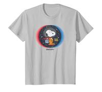 Peanuts Snoopy in Space 1969 T-Shirt, Youth, Silver Grey, Small