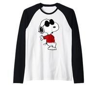Peanuts Snoopy Joe Cool Old School Comic Geek 80s 90s Retro Raglan Baseball Tee