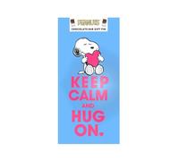 Peanuts Snoopy Keep Calm & Hug On Chocolate Bar Gift Tin Collectable Gift - Infinity Brands - Joy, Positivity, Hugs, Chocolate, Reusable Keepsake, Gifting Idea