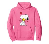 Peanuts - Snoopy Lots Of Love Pullover Hoodie, Adult Unisex, Bright Pink, Medium