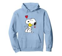Peanuts - Snoopy Lots Of Love Pullover Hoodie, Adult Unisex, Dusty Blue, Small