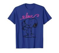 Peanuts Snoopy Love T-Shirt, Men, Royal Blue, X-Large